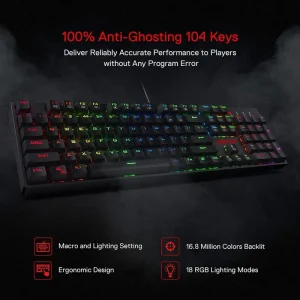 LED Backlit Mechanical Gaming Keyboard